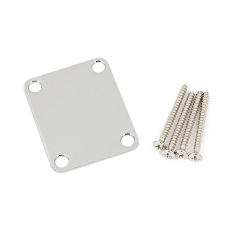 Fender 4-Bolt Vintage-Style Neck Plate "Plain" (No Serial Number or Logo) (Chrome)