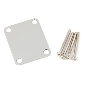 Fender 4-Bolt Vintage-Style Neck Plate "Plain" (No Serial Number or Logo) (Chrome)