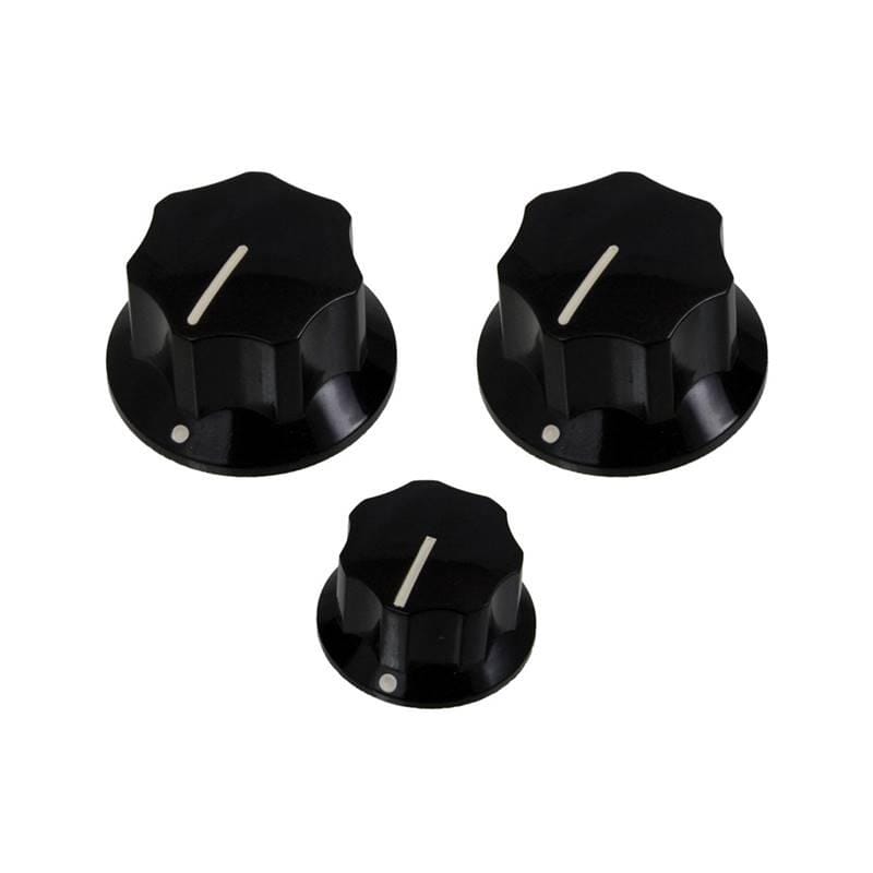 Allparts Black Knob Set JBass