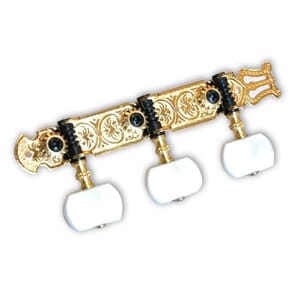 Cordoba Embossed Lyre Tuning Machine Heads - Treble Side