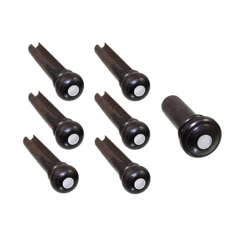 Ebony Bridge Pin Set with Dot