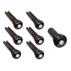 Ebony Bridge Pin Set with Dot