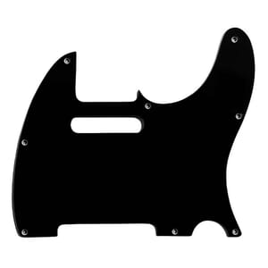 All Parts Black 8 Hole 3 Ply Tele Pickguard