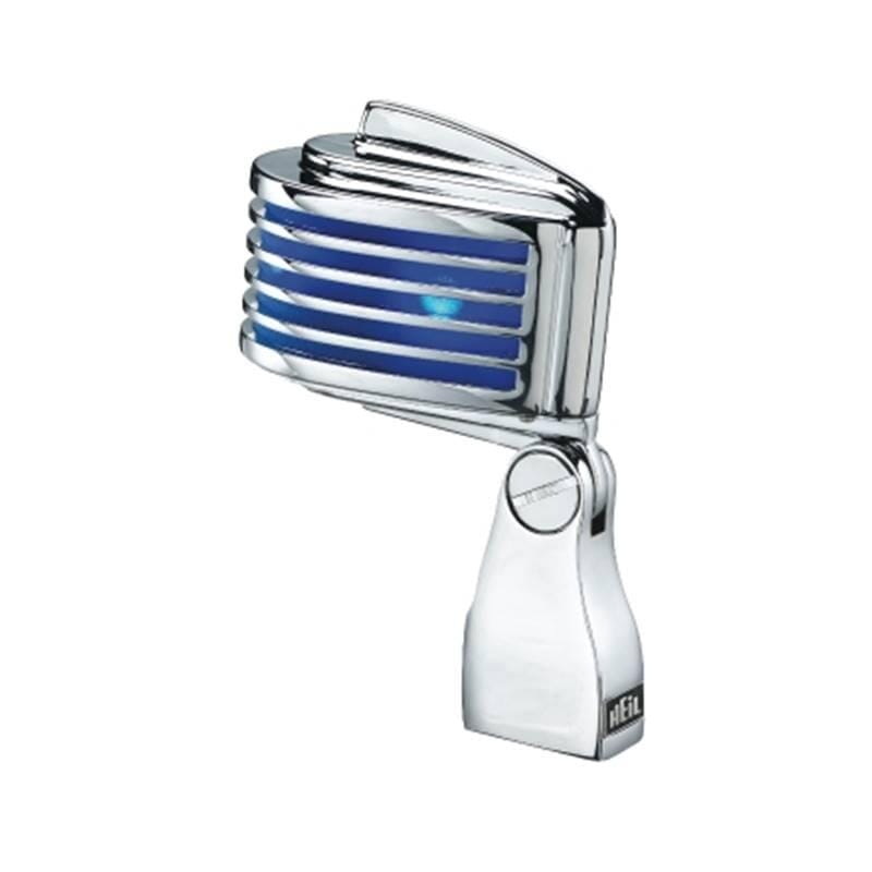 Heil The Fin – Retro Microphone - Chrome + Blue LED