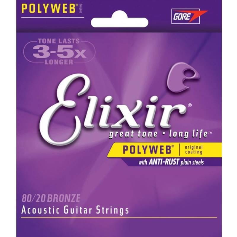 ELIXIR 
Medium Acoustic 80/20 Bronze With Polyweb Coating (.013 - .056)