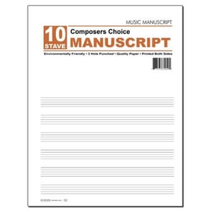 10 Stave Manuscript Paper