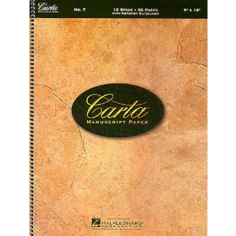 12 Stave Carta Manuscript Paper Spiral Bound