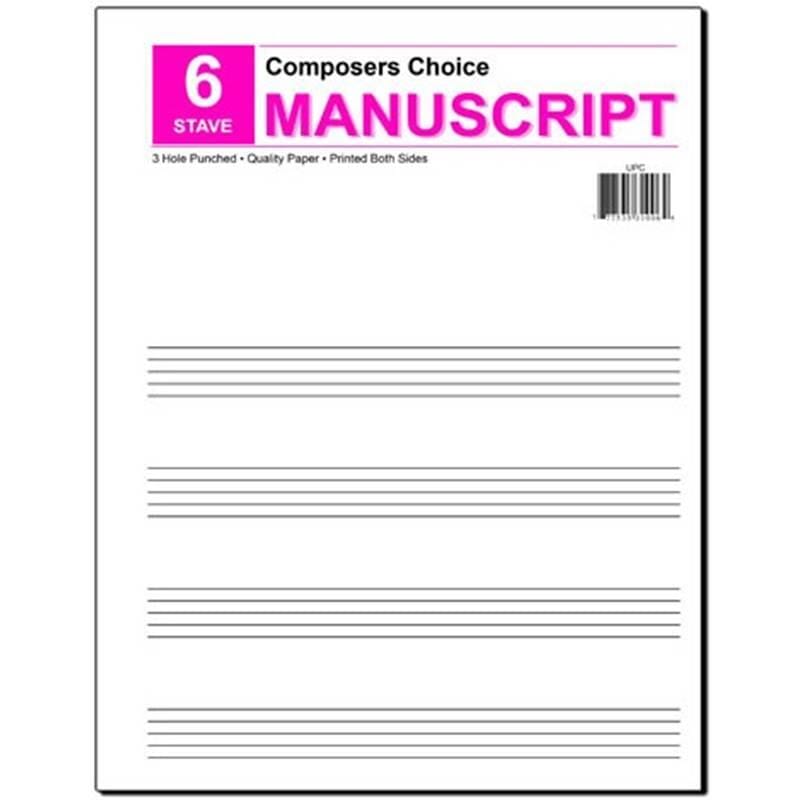 6 Stave Manuscript Pad