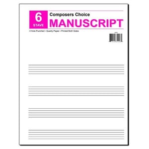 6 Stave Manuscript Pad