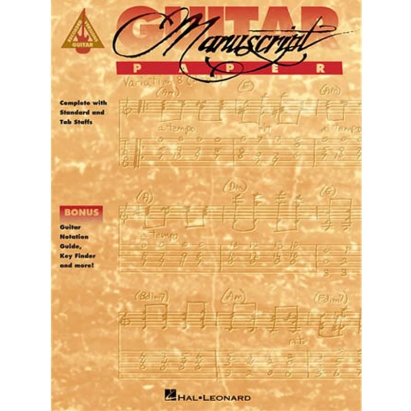 Guitar Manuscript Paper Book
