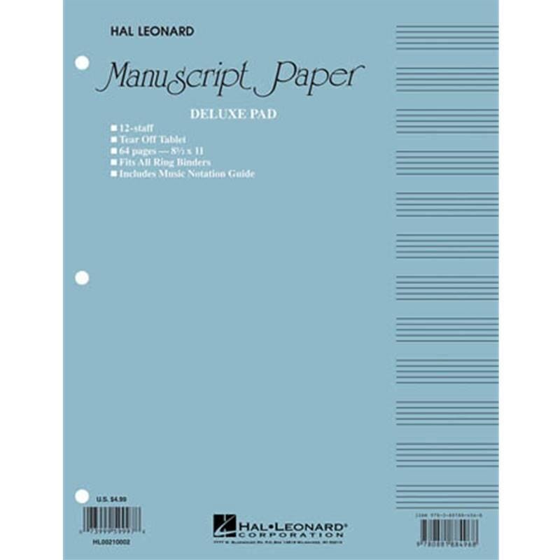 12 Stave Manuscript Paper