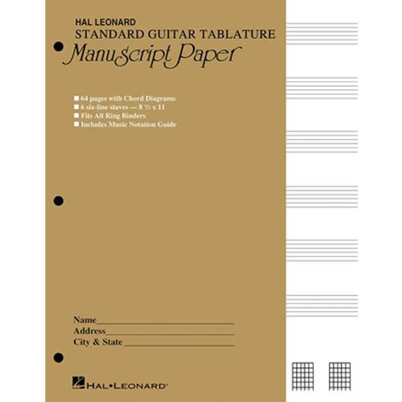 Guitar Tablature Manuscript Paper