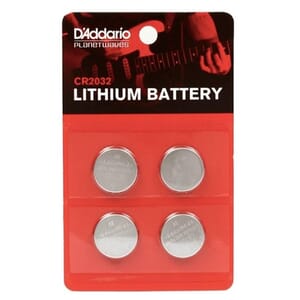 Planet Waves CR2032 Lithium Battery 4 Pack