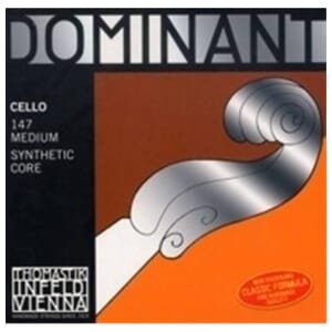 Dominant 4/4 Cello D String - Chrome/Perlon