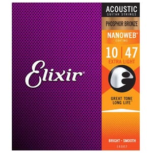 Elixir Nano Acoustic Guitar Strings 10-47