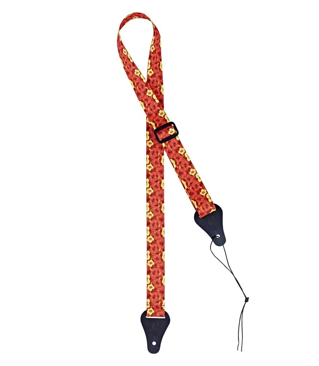 Ortega Ukulele Strap - Orange Flower