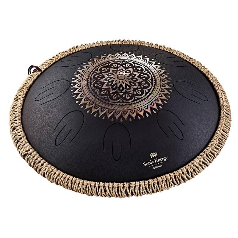 Meinl Sonic Energy Octave Steel Tongue Drum, Black, Engraved, D Kurd, 9 Notes, 16"