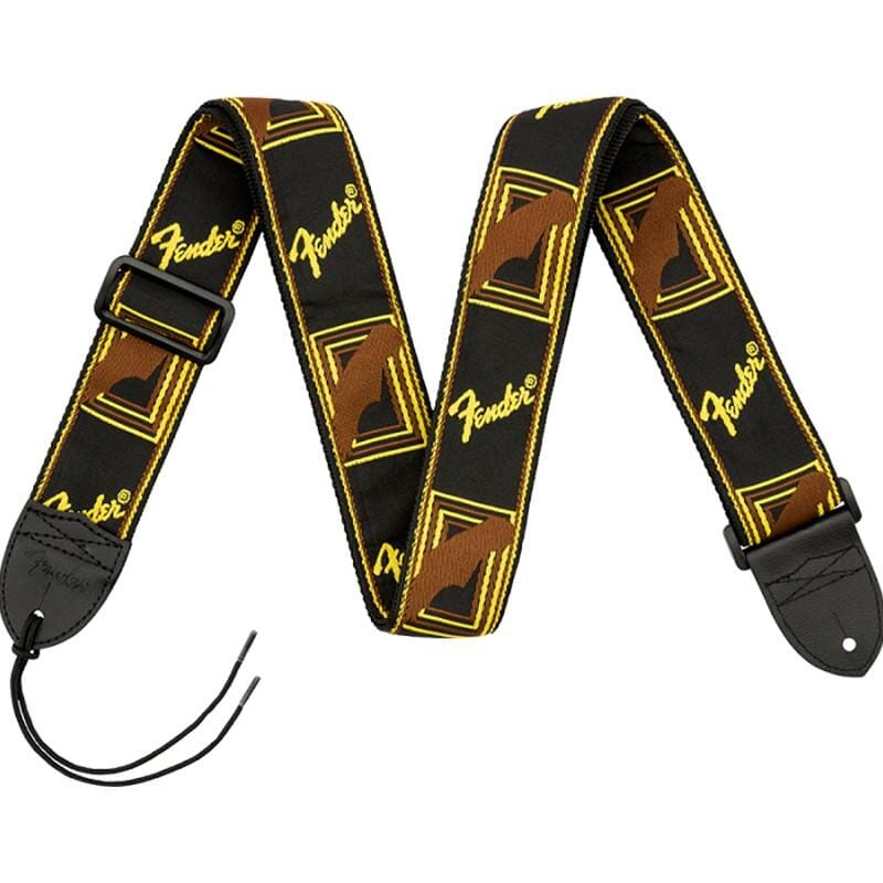 Fender Monogrammed Guitar Strap - Yellow/Brown