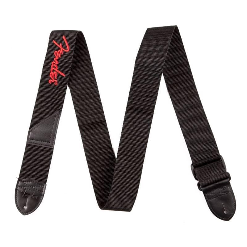 Fender Logo Guitar Strap Black/Red