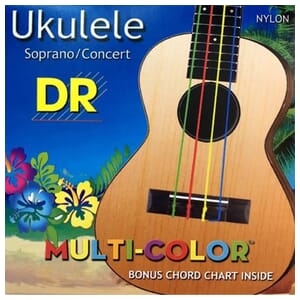 DR Soprano/Concert Ukulele Multi-Color Nylon Strings