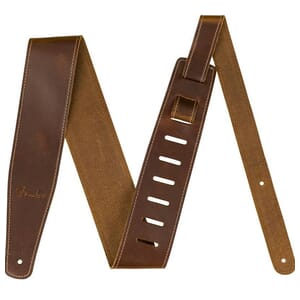 Fender Broken-In 2.5"Tan Brown Leather Strap