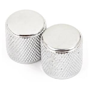 Fender Telecaster / Precision Bass Knurled Chrome Knobs (2)