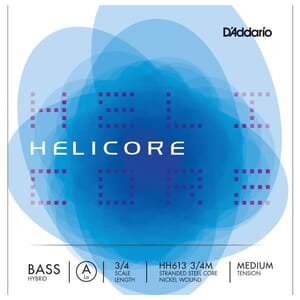 Helicore Hybrid Bass Single A String, 3/4 Scale, Medium Tension