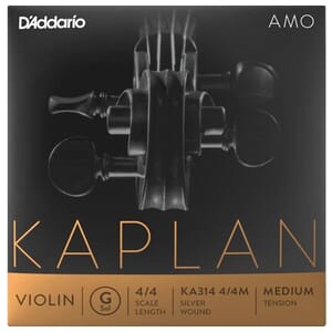 Kaplan AMO Single Violin G String, 4/4 Scale, Medium Tension
