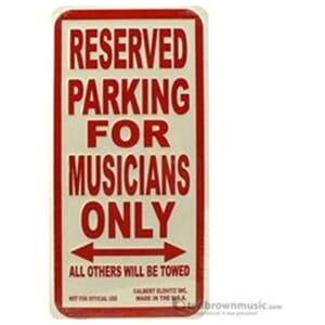 Musician Parking Sign