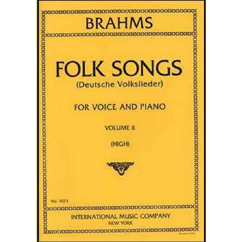 Brahms 42 Folk Songs Vol.2 High Voice