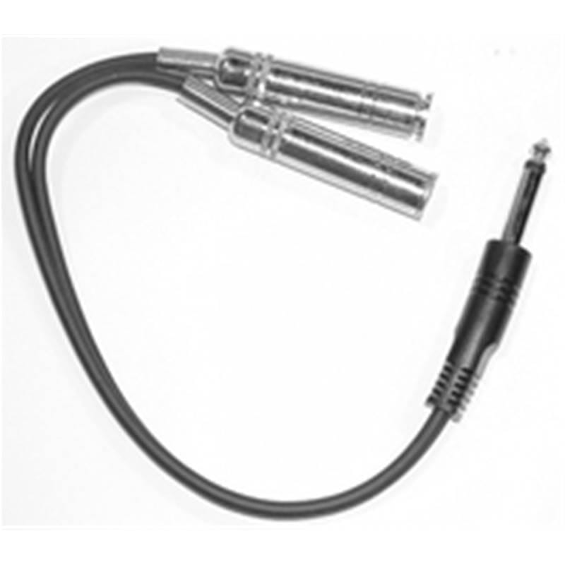Link Audio 1/4 Mono-M to 2 x 1/4 Mono-F Y-Cable