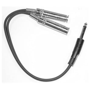 Link Audio 1/4 Mono-M to 2 x 1/4 Mono-F Y-Cable