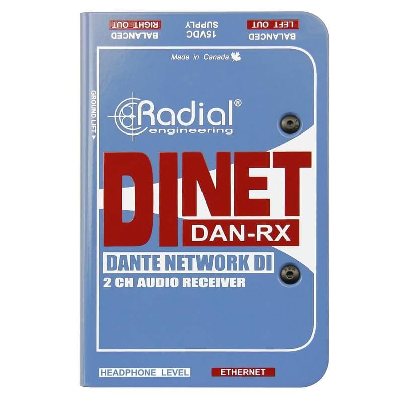 Radial DiNET DAN-RX 2-Channel Dante Network Receiver