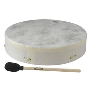 Remo 16" Buffalo Drum With Mallet- White