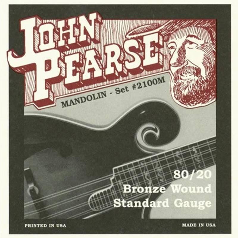 John Pearse 2100M 80/20 Bronze Mandolin Strings, Medium 11-39