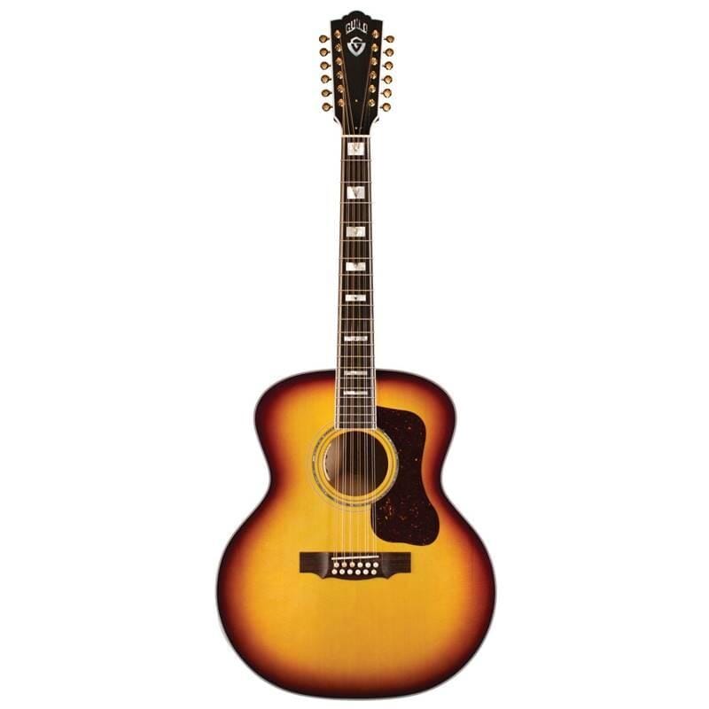 Guild USA F-512E Maple Antique Burst Jumbo 12-String Acoustic Guitar