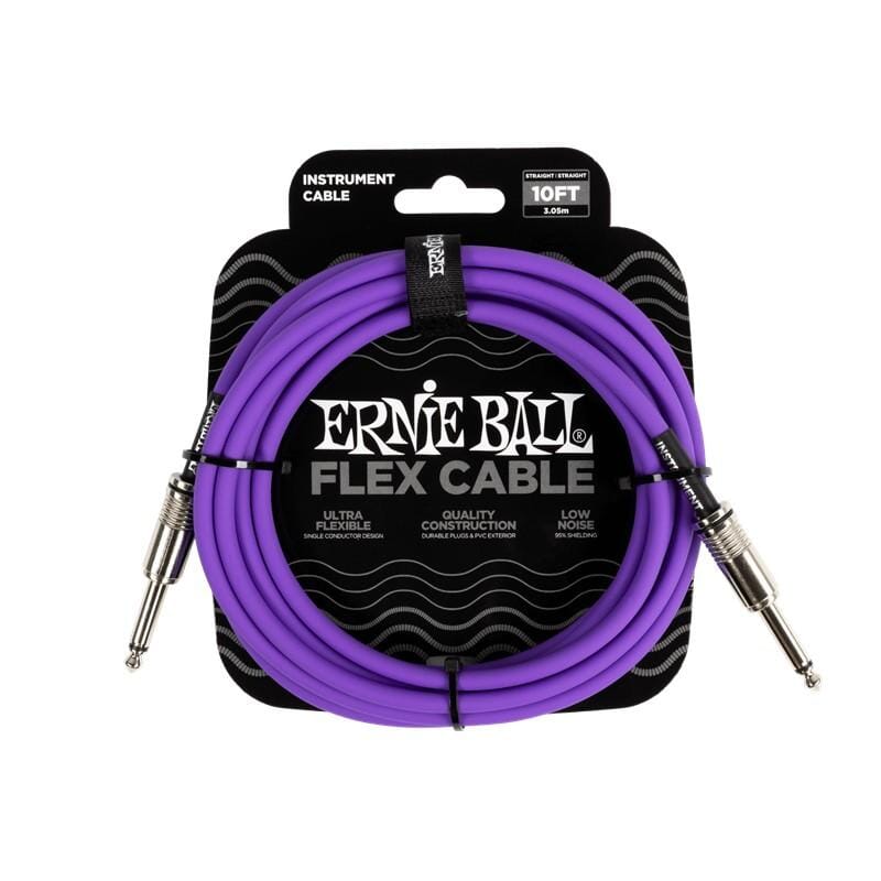 Ernie Ball 10' Flex Instrument Cable Straight/Straight - Purple