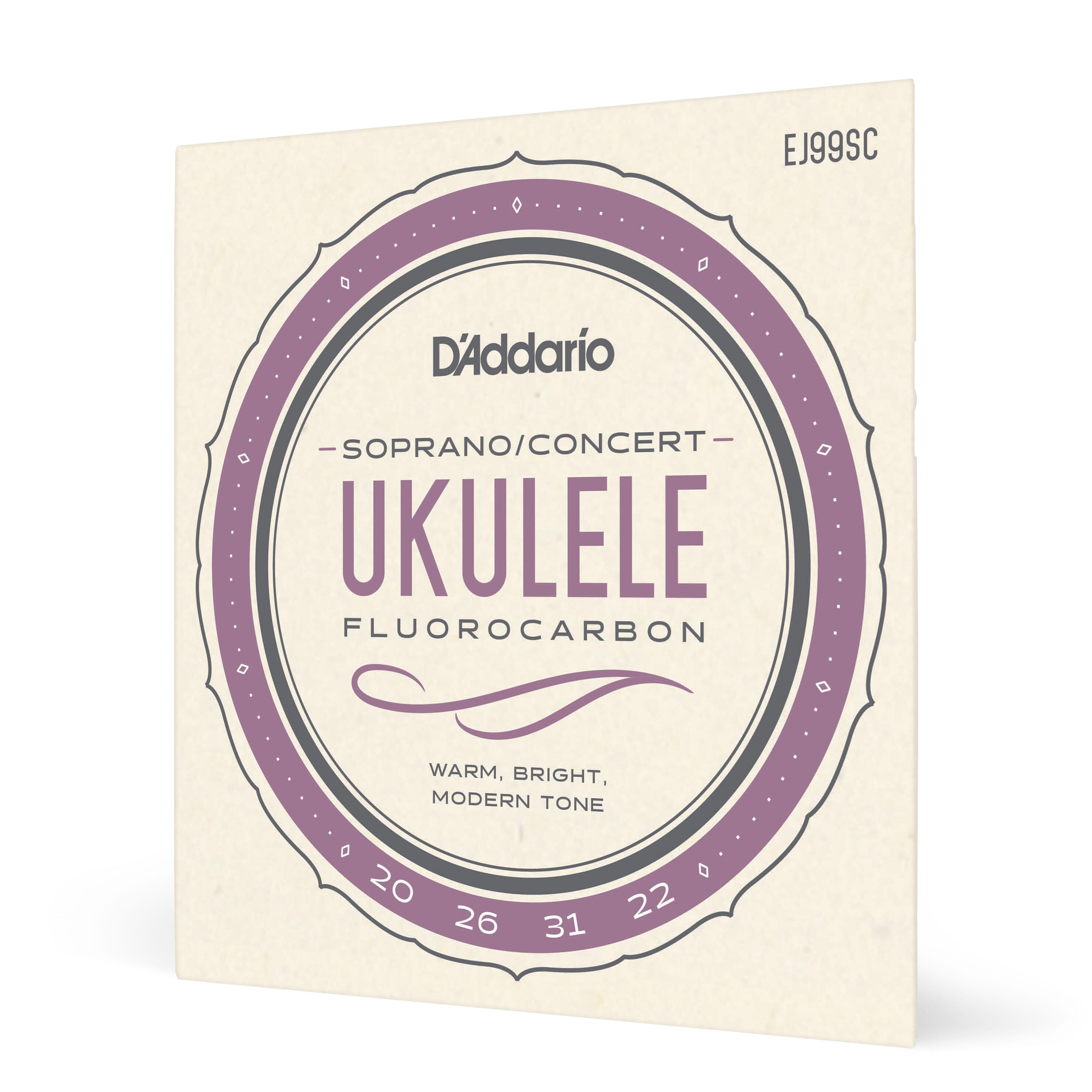 D'Addario Fluorocarbon Soprano/Concert Ukulele String Set - High G