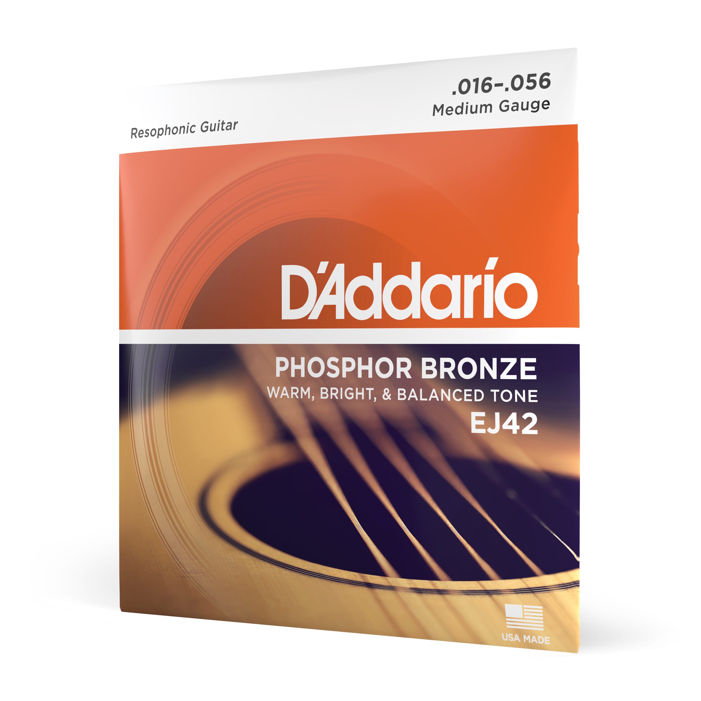 D'Addario EJ42 Phosphor Bronze Resophonic Guitar Strings 16-56