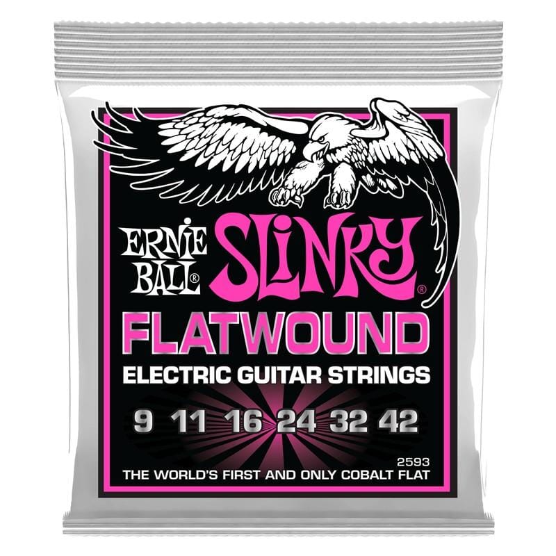 Ernie Ball Super Slinky Flatwound Cobalt Electric Guitar Strings (9-42)