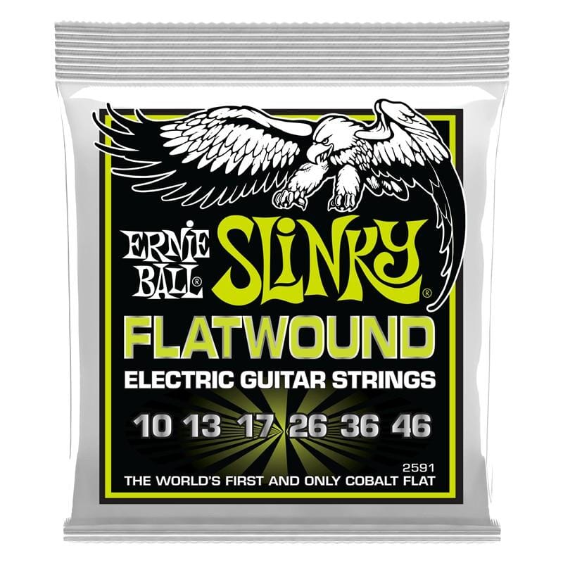 Ernie Ball Regular Slinky Flatwound Cobalt Electric Guitar Strings (10-46)
