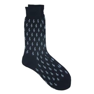 Men's Treble Clef Black Socks
