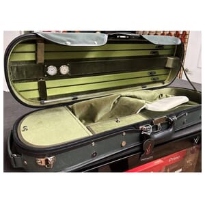 Primo 6145 Suspension Oblong Wooden Shell Violin Case- Dark Green