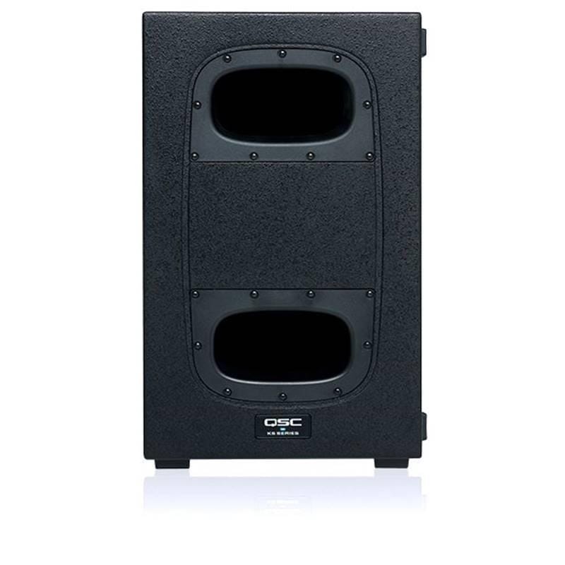 QSC KS112 Ultra-Compact, Powered Highly Portable, Single 12" Bandpass Design Subwoofer in a Birch Enclosure