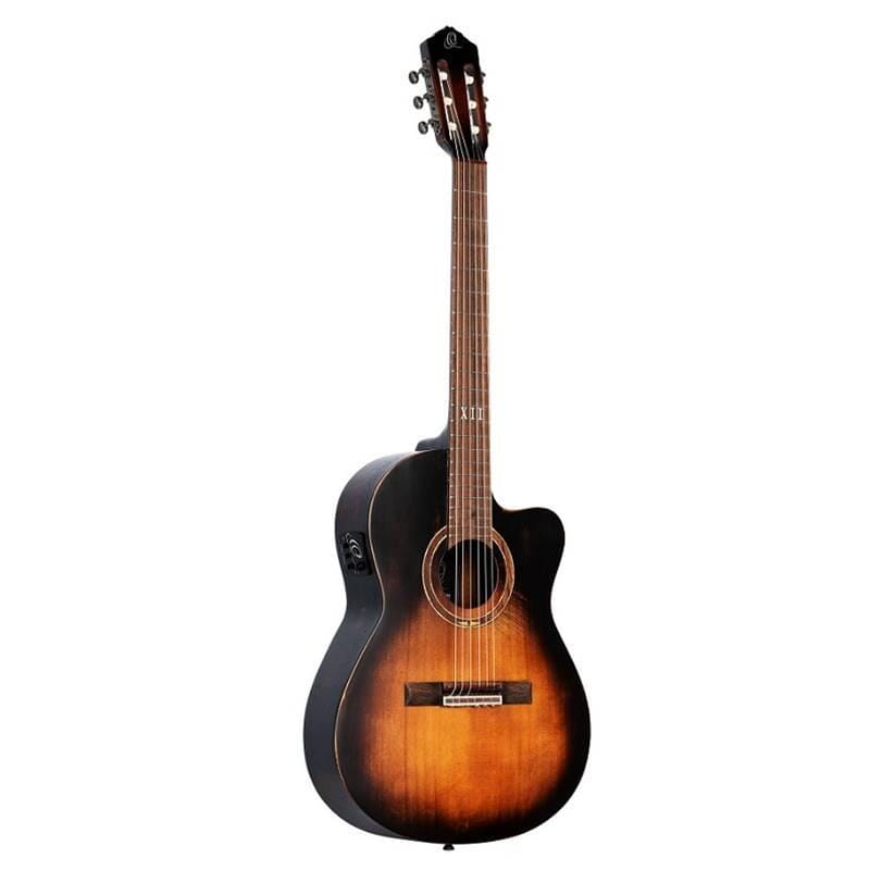 Ortega Private Room Spruce/ Mahogany Distressed Burst Nylon String Guitar