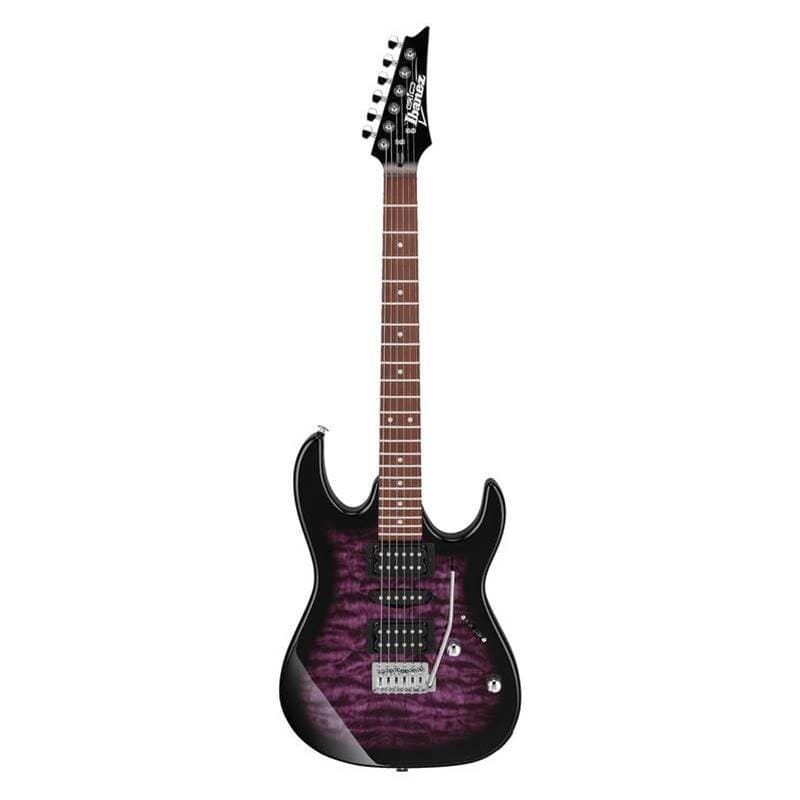 ギター Ibanez GRX70QA-TVT Ibanez GRX70QA-TVT Quilt Top Electric Guitar - Transparent