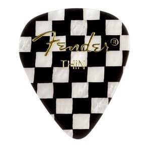 Fender 351 Checkered Picks 12 Pack Thin