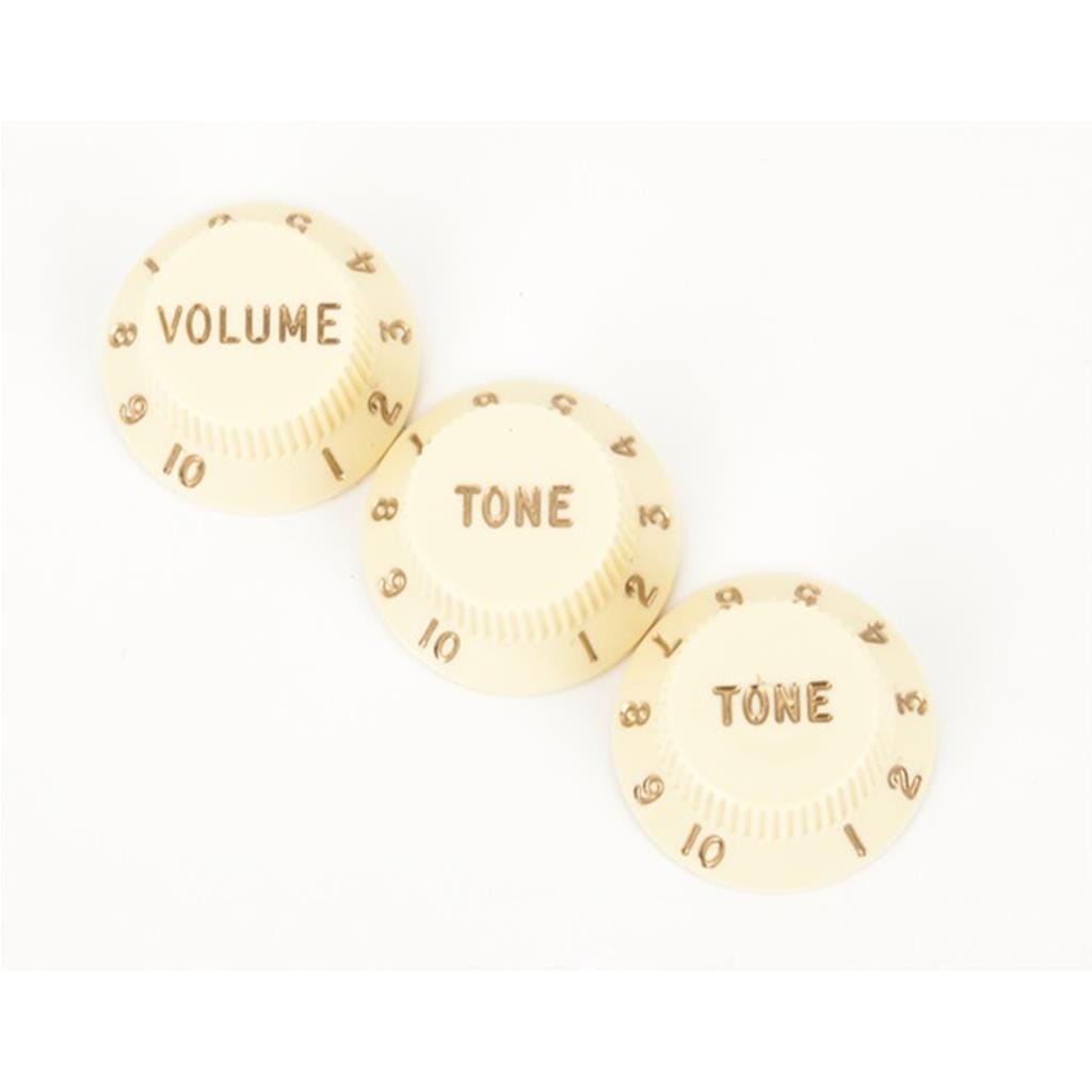 Fender Aged White Strat Knobs (3)