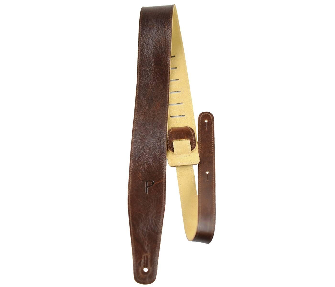 2.5″ Top Grain Italian Leather With Super Soft Suede Backing Guitar Strap