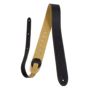2″ Deluxe Soft Italian Black Garment Leather with Super Soft Suede Backing and white stitching